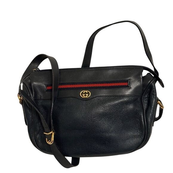 Gucci Navy and Red Crossbody Bag with Gold-Tone Hardware - Picture 9 of 16